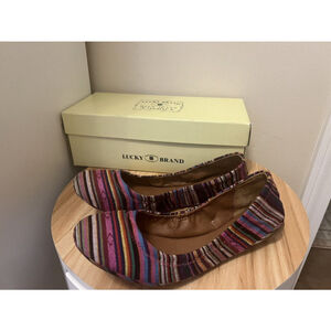 LUCKY BRAND LK-ELYSIA EGGPLANT SANTIAGO PRINT #1 SIZE 5.5M Brand New In Box